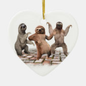 Décoration En Céramique Paresseux Dansant Drôle Dons Mignonnes Cadeaux Pou (Devant)