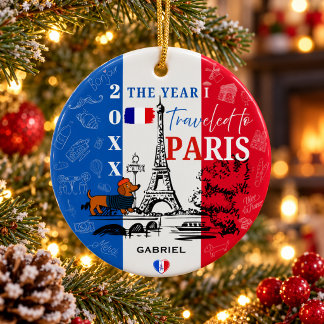 Décoration En Céramique Paris France Vacances Souvenir Année Nom Personnal