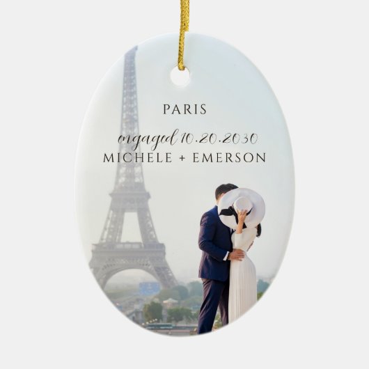 Décoration En Céramique Paris Proposal Engagement Photo keepsake (Devant)