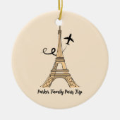 Décoration En Céramique Paris Trip Tour Eiffel sur mesure Noël (Devant)