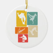 Décoration En Céramique Parkour Freerunner Traceur Retro Freerunning (Devant)