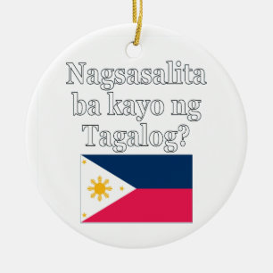 Décoration En Céramique Parlez-vous le tagalog ? en tagalog. Fanion