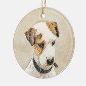Décoration En Céramique Parson Jack Russell Terrier Peinture - Chien Art (Gauche)