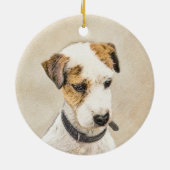 Décoration En Céramique Parson Jack Russell Terrier Peinture - Chien Art (Dos)