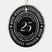 Décoration En Céramique Parties scintillant Argent Texte Et Coeurs Ornemen (Gauche)