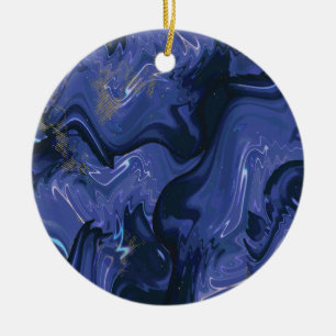 Décoration En Céramique Parties scintillant bleue Galaxy Swirl Abstrait Mo