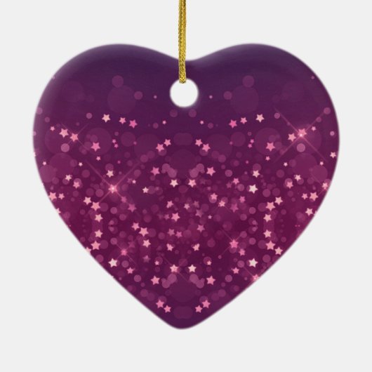 Décoration En Céramique Parties scintillant Bokeh rose (Dos)