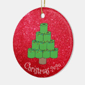 Décoration En Céramique Parties scintillant Christmas Toilet Paper Tree Co (Gauche)