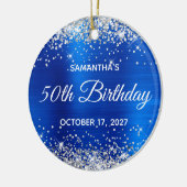 Décoration En Céramique Parties scintillant d'argent Royal Blue Foil 50e a (Gauche)