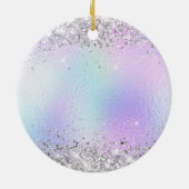 Décoration En Céramique Parties scintillant d'argent Turquoise Blue Foil S (Dos)