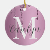 Décoration En Céramique Parties scintillant de luxe profonde Rose rose Fi (Devant)