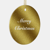 Décoration En Céramique Parties scintillant d'or personnalisée Noël (Droite)