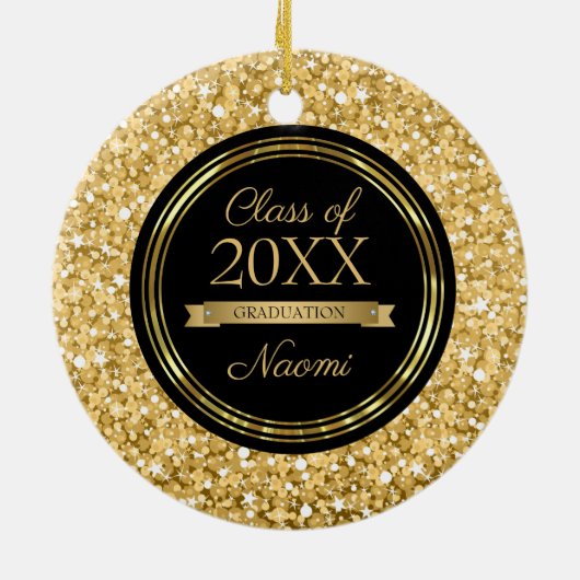 Décoration En Céramique Parties scintillant dorée (Dos)