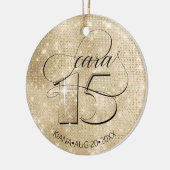 Décoration En Céramique Parties scintillant et Shine Quinceanera Gold ID70 (Gauche)