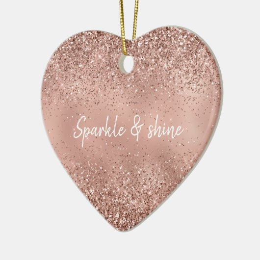 Décoration En Céramique Parties scintillant or Rose Glam (Gauche)