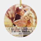 Décoration En Céramique Parties scintillant Or Twinkly Notre premier Noël  (Devant)