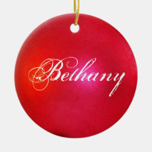 Décoration En Céramique Parties scintillant rouge Fêtes personnalisées