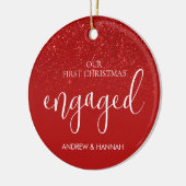 Décoration En Céramique Parties scintillant Rouge Notre première photo de (Gauche)