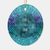 Décoration En Céramique Parties scintillant turquoise Aqua Purple Mermaid (Gauche)