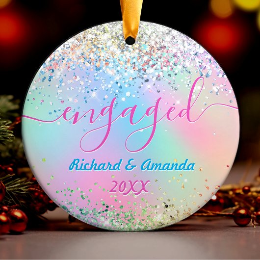 Décoration En Céramique Parties scintillant unicorne iridescente mignonne 