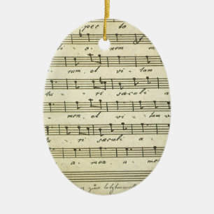 Décoration En Céramique Partition musicale vintage, partition musicale ant