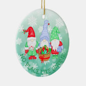 Décoration En Céramique Pas d'endroit comme Gnome, Noël (Droite)