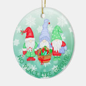 Décoration En Céramique Pas d'endroit comme Gnome, Noël (Gauche)