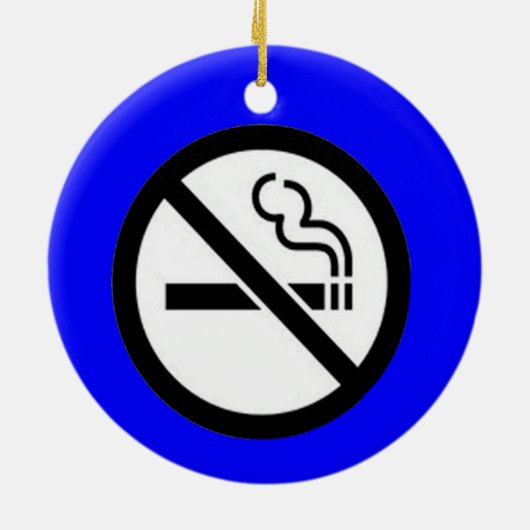 Décoration En Céramique Pas d'ornement pour fumer (Dos)