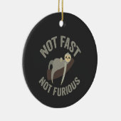 Décoration En Céramique Pas Rapide Pas Furieux Sloth Funny Slogan Animal (Droite)