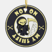 Pas sur mon poste Grim Reaper Citation d'Halloween