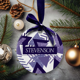 Décoration En Céramique Passion violette cool Monogramme des formes Abst