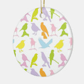 Décoration En Céramique Pastel Coloured Variété d'oiseaux Motif (Gauche)
