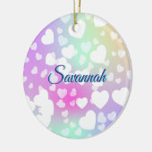 Décoration En Céramique Pastel Falling Hearts Personnalisé (Gauche)