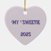 Décoration En Céramique Pastels Scrolly Heart Ornament (Dos)