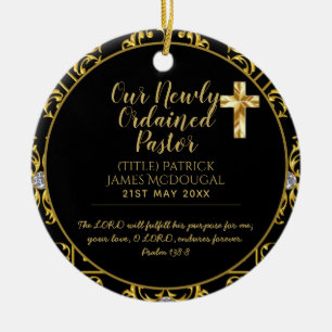 Décoration En Céramique Pastor Newly Ordained Installation Gift Customized