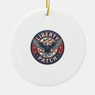 Décoration En Céramique Patch de liberté patriotique Broderie
