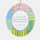 Décoration En Céramique Patchwork Quilters Personnalisé (Gauche)