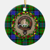 Décoration En Céramique Paterson Badge & Tartan Noël personnalisé (Devant)