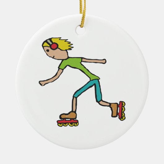 Décoration En Céramique Patinage en ligne (Devant)