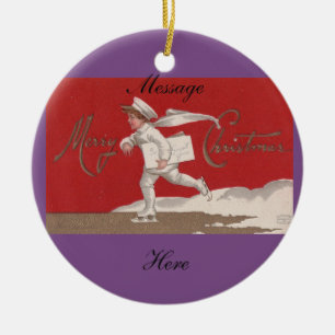 Décoration En Céramique Patinage Vintage Thunder_Cove Noël