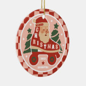 Décoration En Céramique Patinages père Noël | Noël Retro Roller (Droite)