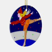 Décoration En Céramique Patineur sur neige (Droite)