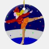 Décoration En Céramique Patineur sur neige (Dos)