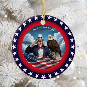Décoration En Céramique Patriotisme Américain Classique