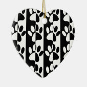 Décoration En Céramique Patrouilles Et Rayures De Chien Noir Et Blanc (Droite)