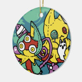Décoration En Céramique Paw-sitively Frightful | Monstrous Cats Halloween  (Gauche)