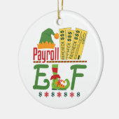 Décoration En Céramique Payroll Elf Noël commis de paye Gestionnaire (Gauche)