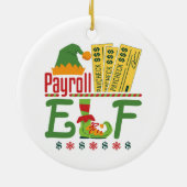 Décoration En Céramique Payroll Elf Noël commis de paye Gestionnaire (Dos)