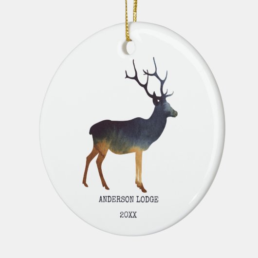 Décoration En Céramique Pays Cerf avec année et photo (Gauche)