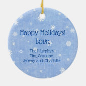 Décoration En Céramique Pays de danse Snowman (Dos)